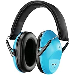 Mpow enfants casque anti-bruit, NRR 25 DB/SNR 29 dB bébé casque antibruit Cache-oreilles, protections auditives pour concert ou Fireworks, bandeau réglable casque anti-bruit pour enfant (Bleu, Sac de transport inclus)