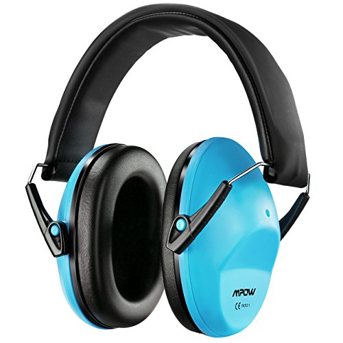 Mpow enfants casque anti-bruit, NRR 25 DB/SNR 29 dB bébé casque antibruit Cache-oreilles, protections auditives pour concert ou Fireworks, bandeau réglable casque anti-bruit pour enfant (Bleu, Sac de transport inclus)