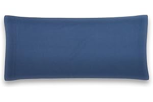Sancarlos - Funda de almohada para cama, 100% Algodón percal, Color azul marino, Cama de 90 cm