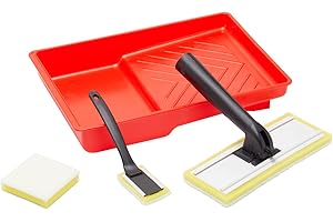 Fit For The Job Set di tamponi per vernice con sistema a 7 clic da 5 pezzi, panno ad alta capacità per una copertura rapida e accurata con vernici a emulsione