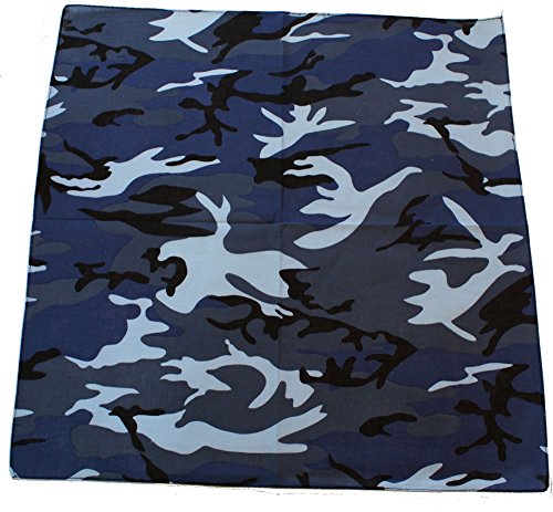 Preisvergleich Produktbild RMB® Bandana Kopftuch Halstuch Camouflage weißblau schwarz