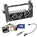 Produktbild Einbauset : Autoradio Doppel-DIN 2-DIN Blende Einbaurahmen Radioblende mit Ablagefach schwarz + Zenec Lenkradfernbedienungsadapter LFB Interface Radio Adapter + Antennenadapter für Mercedes A-Klasse (W169) / (C169) 10/2004 - 04/2012 / Mercedes B-Klasse (T245) 06/2005 - 06/2011 / Mercedes Vito/Viano (W639) 04/2006 - 05/2014