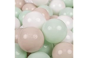 KiddyMoon Bolas Colores Pastel Color Only para Piscina Plástico Niños Infantil ∅ 7Cm Fabricado UE Sólo Color Pastel