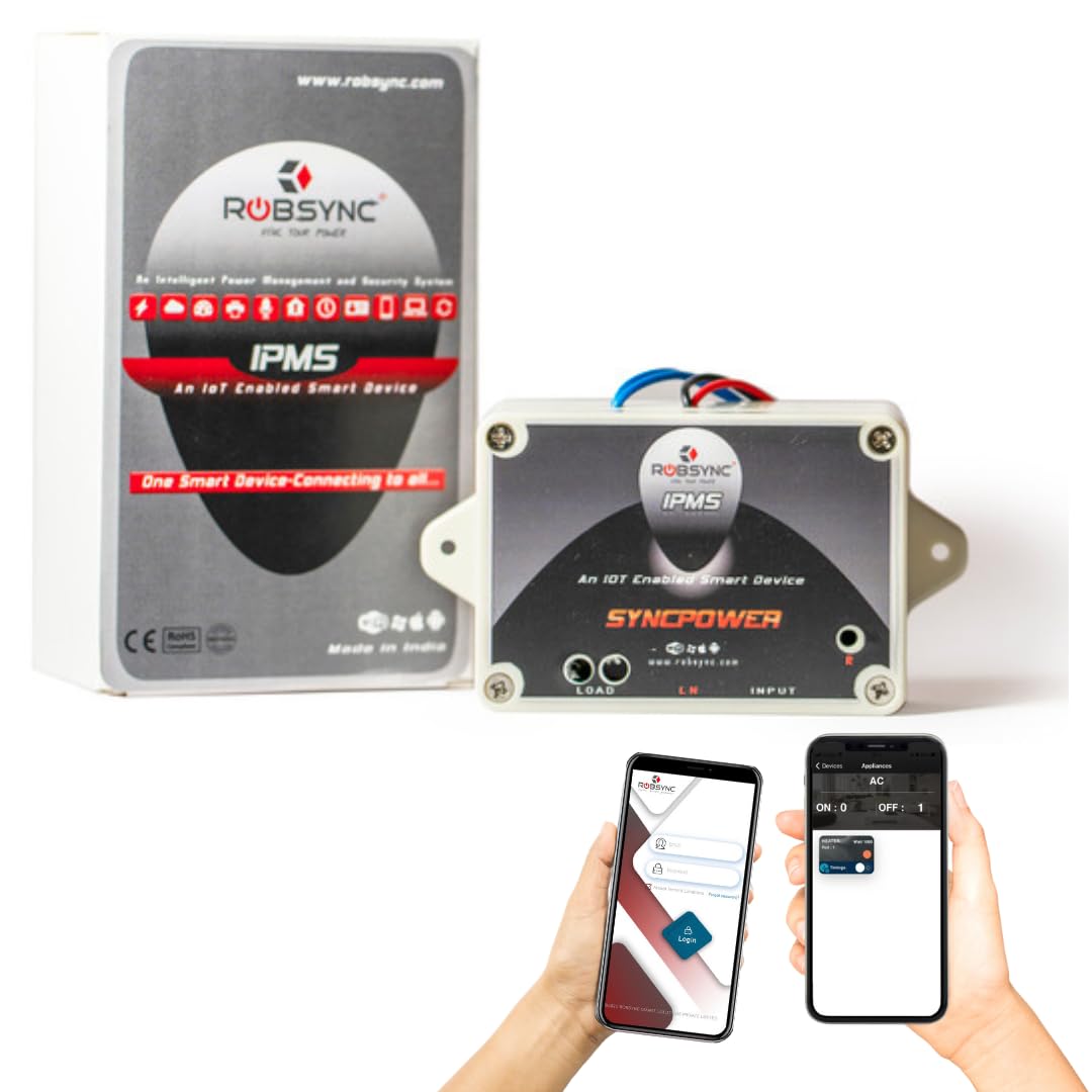 ROBSYNC Sync Power-Smart Switch 20A-2kW-1CH,Wi-Fi Switch For Home | Mobile app Controlled Smart Switch | (Suitable for Heavy Load Appliances like A/C,Geyser,LED Light Board, Blower Heater,Pump etc)