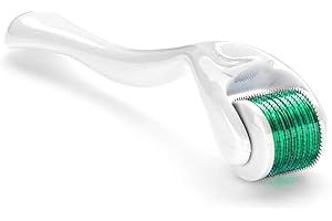 HKBTCH Derma-Roller Microneedling Roller mit 540 Nadeln, Micronadeln Derma Roller 0,5 mm für Gesicht und Körper, effektiv gegen Falten, große Poren, Dehnungsstreifen, Haarverlust, Narben, Hyper-Pigmentierung