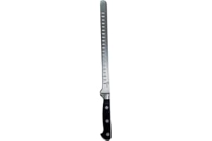 Pradel Excellence - Couteau à Jambon Maitre Chef - Lame 28 cm - Acier Inoxydable 3Cr14 - Manche Ergonomique POM - Alvéoles Anti-Adhésion - Longueur Totale 41,5 cm, Noir Argenté