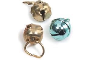Ancol Cat Collar Bells Chrome Finished Warning Bells with Split Rings - Easy to Fit & Helps Protect Wildlife - Assorted Colours - Ideal for Cats - Pack of 3