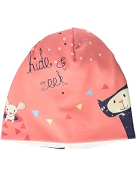 maximo Baby-Mädchen Mütze Beanie Katze, Gefüttert, Mehrfarbig (Flamingo/Camelia 4384), 49/51