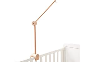Mobile Halterung Holz für Babybett, Mobile Halterung Wickeltisch für Kinderzimmer-Dekoration, Angepasst Mobile Halter Gestell Stange für Aufhängung Windspiele Bettglocke, Baby Bett Spielzeuge
