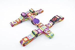 ASTORPET | Tailpetz Arnés Tipo H para Perro. Arnés Ajustable de Tacto Suave. Cierre de Seguridad y Presilla Cosida. Alliens - Talla XS