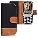Produktbild kwmobile Hülle für Nokia 3310 (2017) - Wallet Case Handy Schutzhülle Kunstleder - Handycover Klapphülle Schwarz Braun