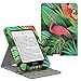 Produktbild MoKo Hülle Angepasst zu Kindle Paperwhite (10th Generation, 2018 Release), Vertikal Flip Kunstleder Ständer Schutzhülle mit Auto Sleep/Wake Perfekt für Amazon Kindle Paperwhite - Flamingo
