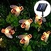 Produktbild Solar LED Bienen Lichterkette, 30 LED Warmweiß Außen Wasserdichte lichterkette,6.5M, LED Lichterkette Außen, Dekorative Lichter für Party, Weihnachten, Außen, Hochzeit, Garten,Haus,Fest Deko
