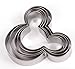 Produktbild Home Wert Mickey Mouse Gesichtsform Cookie Cutter, 5-teiliges Set (cookiecutyprhb2001) Silber