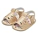 Produktbild Babyschuhe Krippeschuhe Taufschuhe Sommerschuhe Kinderschuhe Baby Krippe Sandalen Schuhe Kleinkind Atmungsaktiv Turnschuhe Freizeitschuhe Kleinkind Sankidv Klettverschluss Strandschuhe (CN:13, Gold)