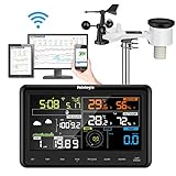 Sainlogic Station Météo d'Intérieur et d'Extérieur WS3500 avec Capteur Sans-Fil, Suivi de la Température et de l'Humidité avec Grand Écran LCD, Thermomètre Connecté pour la Maison et le Jardin