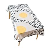 tischdecke weiß rund 140 ➤ Geeignet für Esstisch, Couchtisch, Buch Schreibtisch, Lagertisch usw., Indoor oder Picknick im Freien.