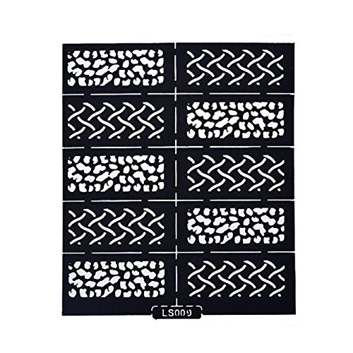 Susenstone Reusable Stamping Tool Nail Art Template Stickers Stamp Stencil Guide Tips