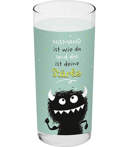 Herz & Heim® Kompliment-Trinkglas Personalisiert – Mit Wunschname, 300 Ml, Für Positive Eigenschaften