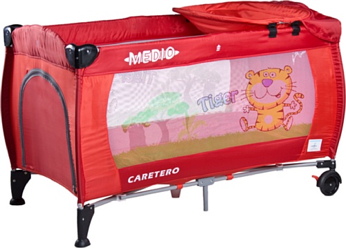 Preisvergleich Produktbild Caretero Medio Safari, Reisebett, rot