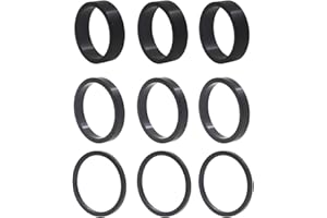 YATEICBC- 9 Pcs Distanziali forcella bicicletta, distanziali barra anteriore bicicletta, distanziali barra manubrio, distanziali forcella mountain bike in alluminio