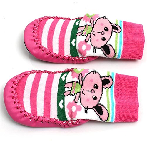 Hangqiao Non-Slip Shoes Socks For Baby Kids Long Multi Designs Slippers Booties Socks, Lange Ears Rabbet