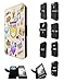 Produktbild 002718 - Emoji Sticker Crown Heart Diamond Cat Happy Design Huawei Enjoy 7 TPU Leder Brieftasche Hülle Flip Cover Book Wallet Stand halter Case