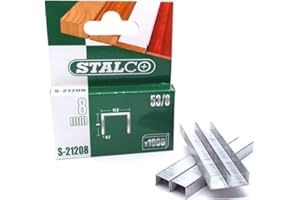STALCO 1000pcs 8mm Staples Pack Duty Gun Tacker Staple Upholstery Galvanised Craft