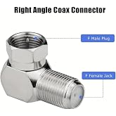 Derwell F Konnekt&ouml;r L Fiş 90 Derece &Ccedil;evirici Anten Kablosu I&ccedil;in F Connekt&ouml;r Rg6 Rg5 (5 Adet), Standart, DRWL5LİUY, Gri Metali