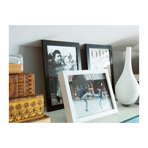 IKEA Glas-Bilderrahmen Ribba Passepartout-Rahmen 20x15cm für 13×18 cm Bilder – div. Farben (weiß) - 2