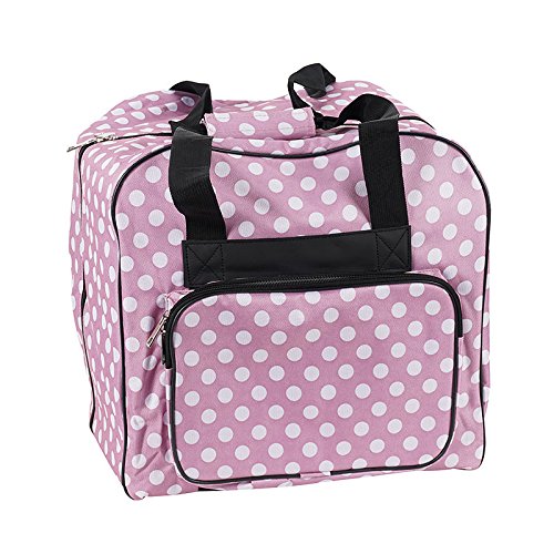 Over-Coverlock Tasche (mauve/weiß gepunktet)