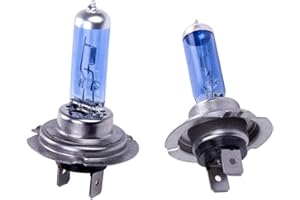 BOIVTUSI White Vehicle Halogen Xenon Headlight Bulb H7 - Super Bright Headlamp H7, 100W 12V HID Car Fog Light, Pack of 2, White
