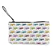 Produktbild Camper Van Jewel Colours On White - Small Multifunctional Portable Canvas Coin Purse Phone Pouch Cosmetic Bag,Zippered Wristlets Bag