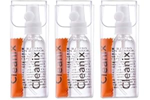 CLEANIX Alcohol Free Glasses Cleaner Kit (Set of 3) with (3) Microfiber Cloths - Eyeglass Cleaning Spray Bottle - Lens Cleaner in a Travel Kit - Also for Computer and Laptop Screens - Safe For All Lenses