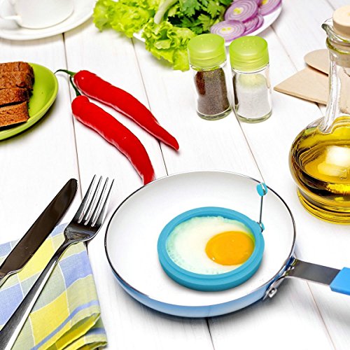 VANGOLD Spiegeleiform für Bratpfanne pfannkuchen form aus silikon Spiegeleiformen für Pfanne & Frühstück – 4 Stück - 4