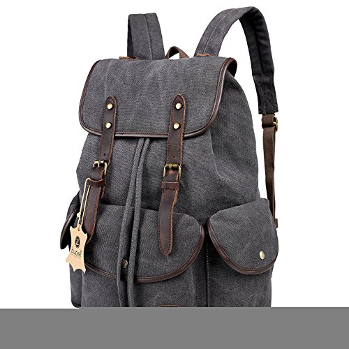 bupell Urban Daypacker XL - Vintage Canvas Rucksack Backpack f  r Schule  Uni  Arbeit  Freizeit
