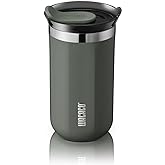 WACACO Octaroma Vakum İzoleli Kahve Kupa (Gri, 10 fl oz (300ml))