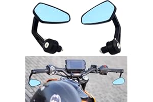 DREAMIZER 7/8" 22mm Rétroviseur de Guidon de Moto, Rétroviseurs Latéraux Moto Compatible avec Z1000 Z750 MT03 MT09 FZ6 SV650 SV1000 CB1000R CBF125 Ducati Monster M696 821
