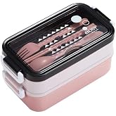 SANKRO Lunch Box (with Compartments) &ndash; Lunch Box (BPA Free) Bento Box &ndash; Plastic &ndash; Lunch Box Food Work &ndash; 3 Compartments with C
