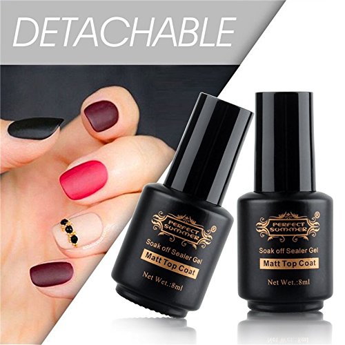 Perfect Summer Gel Nail Polish UV LED Matte Top Coat 8ml Clear Color Dull Surface