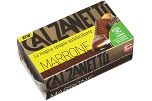 Calzanetto Spugna lucidante scarpe in pelle, Pulisce lucida rinnova e protegge, Lucido per scarpe stivali borse, Marrone