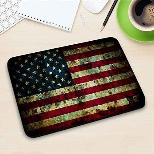 Flagge USA 3, Amerika, Mousepad Anti Rutsch Unterseite für Optimalen Halt Kompatibel mit allen Maustypen (Kugel, Optisch, Laser) Ideal für Gamer und für Grafikdesigner. - 3