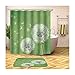 Produktbild SonMo Duschvorhang+Badematte Waschbar Anti-Bakteriell Wasserdicht Anti-Schimmel mit Duschvorhangringen Badvorhang Polyester Löwenzahn Bunt Bad Vorhang für Badezimmer Badewanne 120X180CM Z390