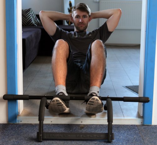 Trend-Welt Türreck Klimmzugstange verstellbar in der Tiefe für alle Türrahmen, Schwarz, Multigym - 7