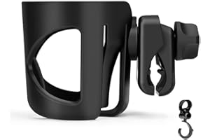 ‎ELETOROT Getränkehalter Kinderwagen Zubehör, Eletorot Universal Becherhalter Kaffeehalter für Buggy Rollstuhl Fahrrad mit Telefonhalter, Flaschenhalter Cup Holder für Trinkflaschen Nuckelflaschen