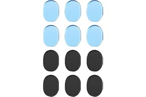 JEUFUN 12Pcs Drum Dampener Gels,2 Colors Silicone Drum Silencers Dampening moon gels,Drum Silencers Dampeners Gel Pads,Drum Damper Drum Dampeners,Strong Sticky Sound Dampening Pads for Drums Tone Control