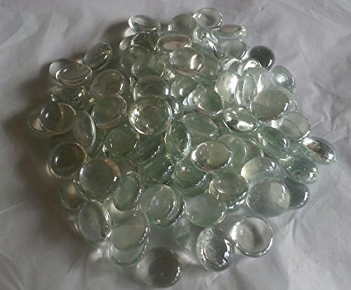 100 Clear Glass Pebbles 17mm Home Garden Fishtank Mosaics Weddings