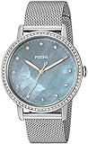 Fossil Damen Analog Quarz Uhr mit Edelstahl Armband ES4313