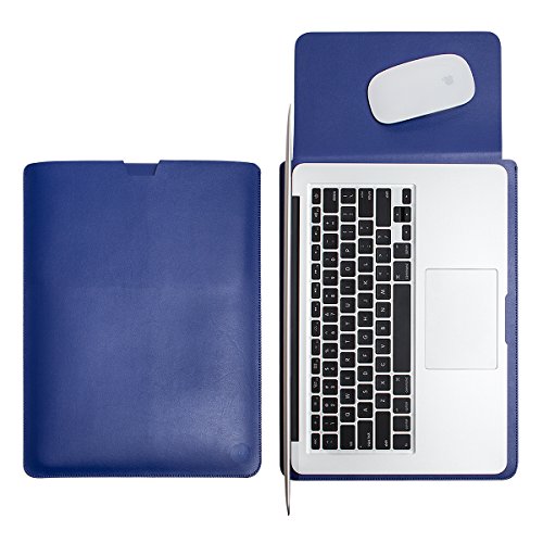 WALNEW Schlanke Leder New MacBook Air 12 Zoll Hülle, MacBook Schutzhülle, Hülle, Case, Cover, New MacBook Air 12 Zoll Hülle mit Handgriff, geschütztes Inneres und externes Mousepad