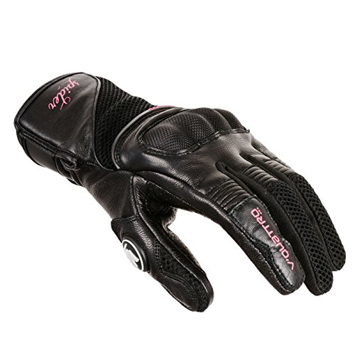 V Quattro Design - V4G-SPIDEREVO2LADY-BKPL Gants de Moto Spiderevo2, Noir/Rose, L